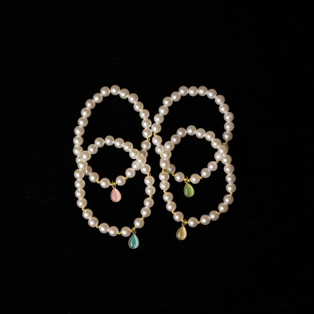 Pearl Teardrop Pet Jewelry Necklace - Style 02