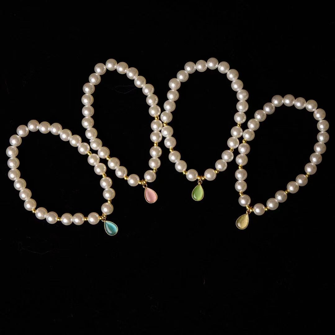 Pearl Teardrop Pet Jewelry Necklace - Style 02