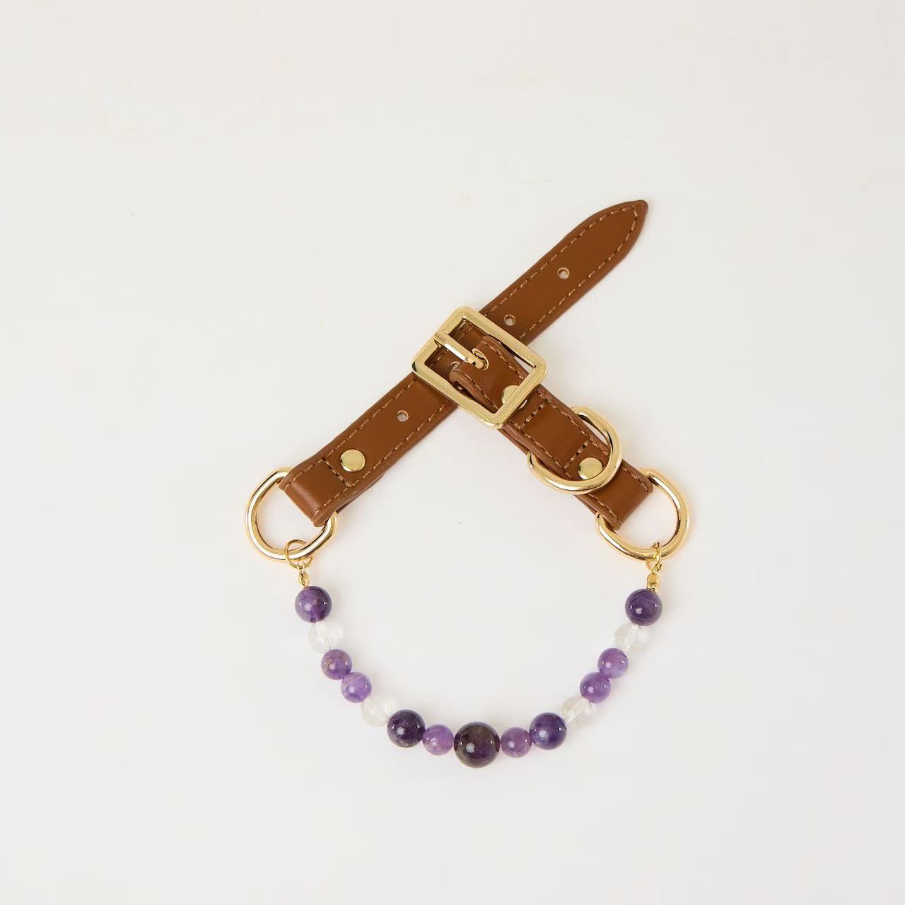 Natural Crystal Pet Collar - Style 08