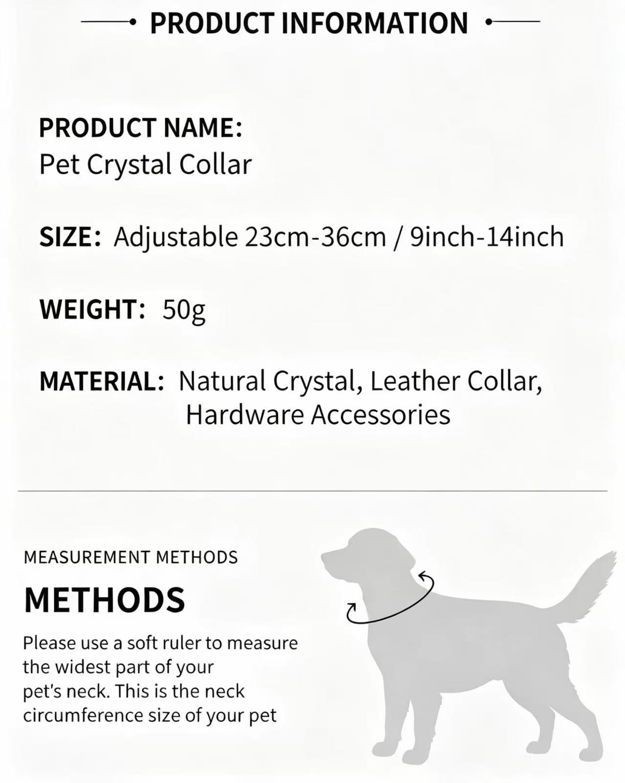 Ocean Serenity Natural Crystal Pet Collar - Style 17