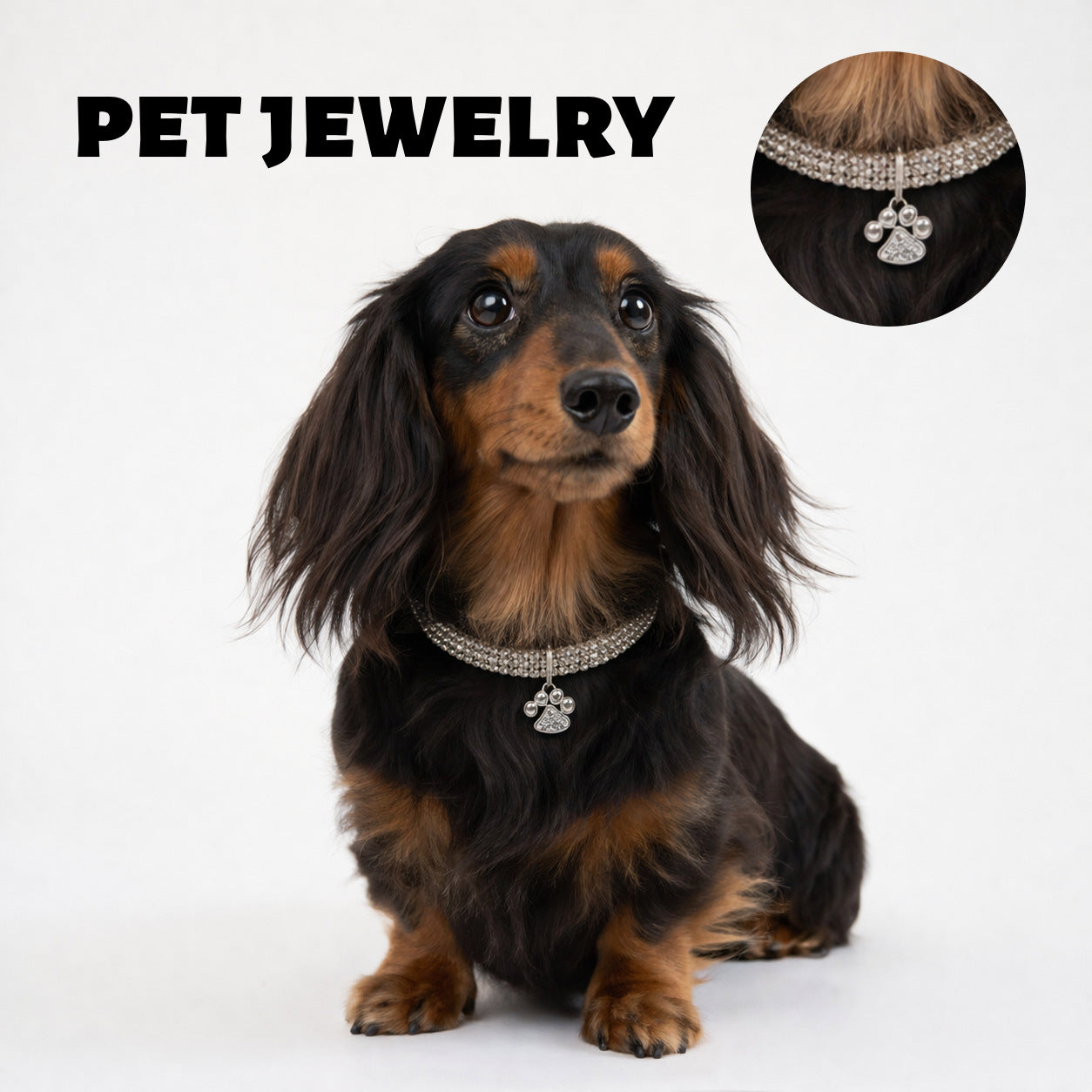 Teardrop Gem Pet Necklace 10