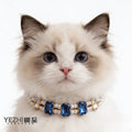 外贸奢华镶钻水晶宠物项圈奢华猫狗项链宠物饰品现货布偶泰迪批发