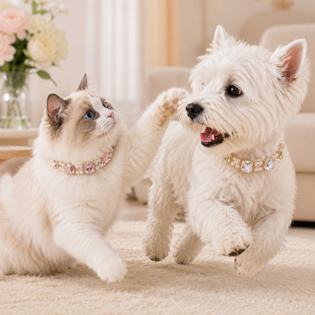 Luxury Crystal-Embellished Pet Collar - Style 06
