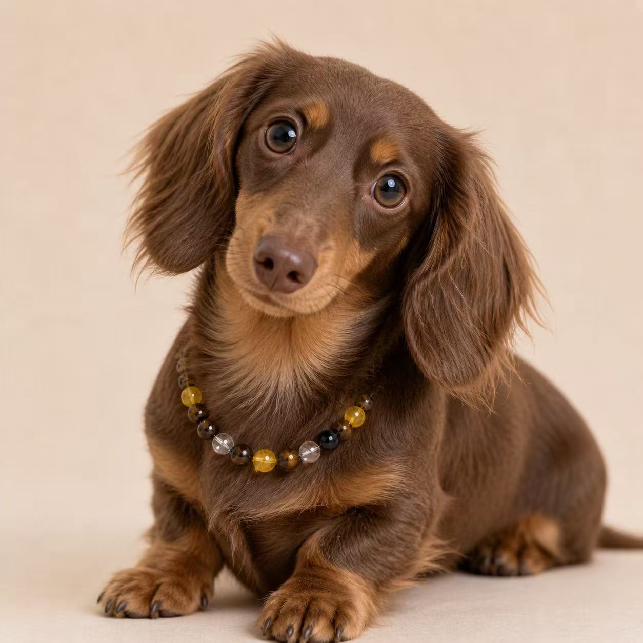 Golden Aura Crystal Pet Collar - Style 01