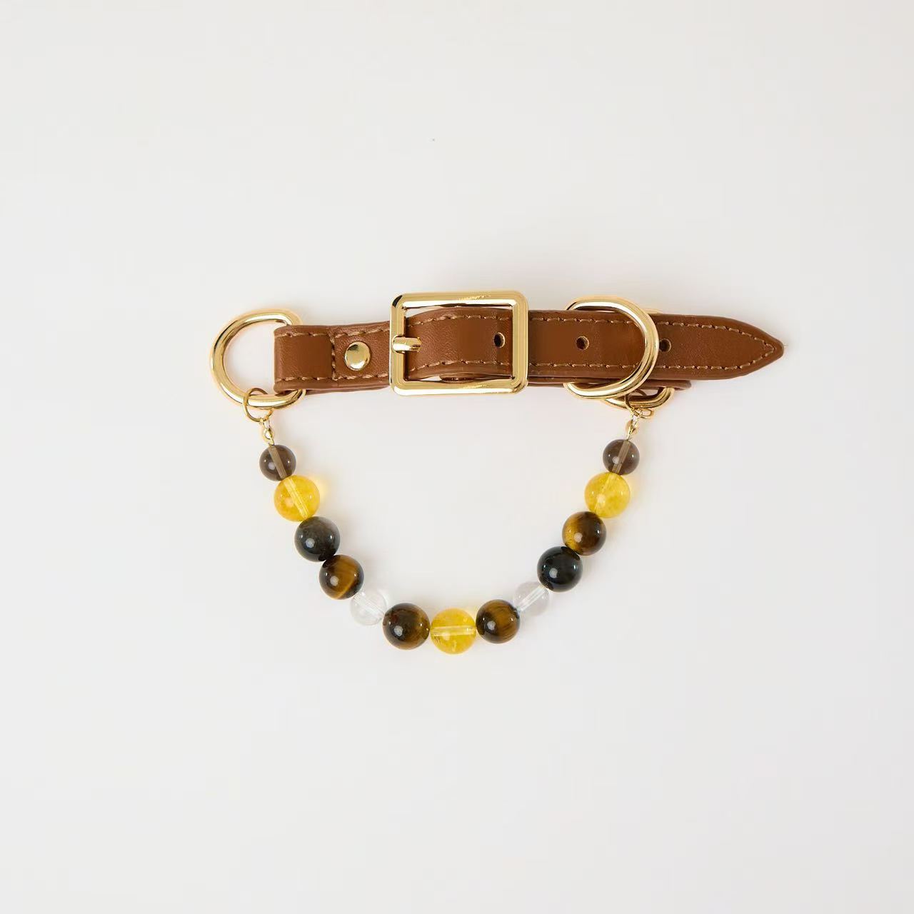 Golden Aura Crystal Pet Collar - Style 01